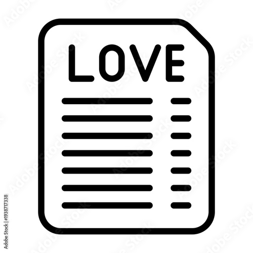 Love Letter Icon Design