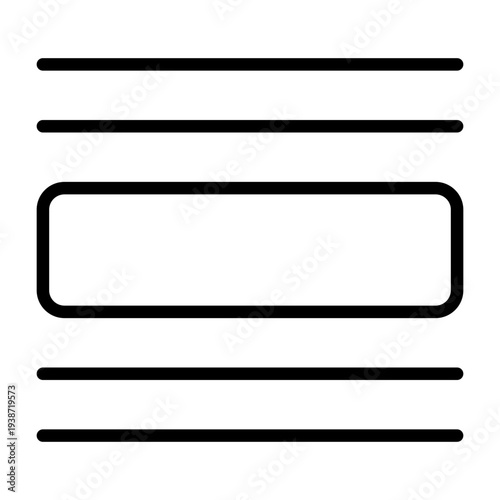 Horizontal Alignment Icon Design