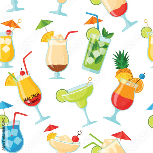 Colorful Cocktail Patterns for Bars and Restaurants