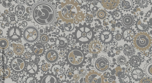 gear mechanism background, steampunk texture