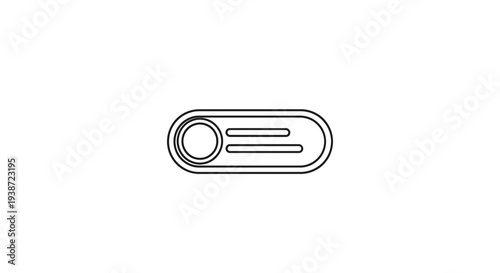 Toggle Switch Icon, UI Element, Simple On Off Button, Vector Graphic
