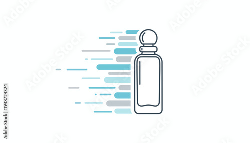 Speedy Bottle Icon with Motion Lines