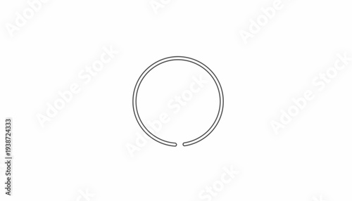 Split Ring Circlip Retaining Clip Fastener Isolated on White Background