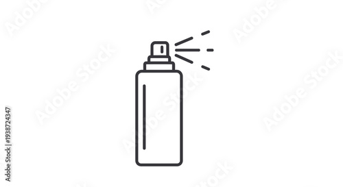 Spray Bottle Icon - Aerosol Canister with Spraying Mist