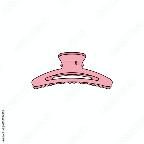 Cute Pink Hair Clip with Rounded Edges for Fashion Accessories and Hair Styling