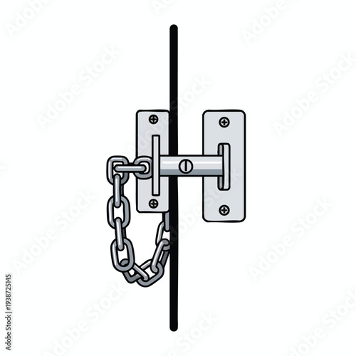 Secure Door Lock with Chain for Enhanced Home Safety