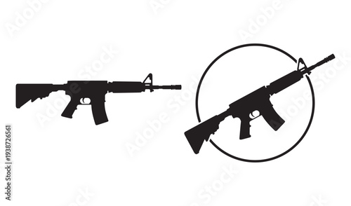 Assault Rifle Profile Silhouette