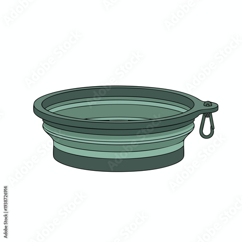 Collapsible Silicone Bowl Illustration