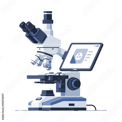 Advanced Laboratory Microscope with Digital Display for Scientific Research