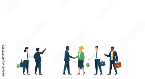 Business People Shaking Hands and Greeting.