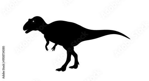 Dinosaur Silhouette Profile View Illustration.