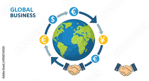 Global Business Currency Exchange Hands Together.