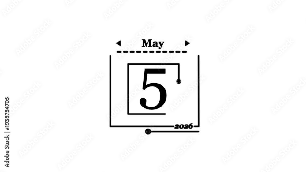 May 5th 2026 Calendar Date Icon A very important date in the calendar ...