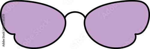 Purple butterfly wings illustration isolated on white background, symmetrical insect wing design, decorative nature element for logo tattoo