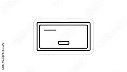 Simple Line Art Icon of a Light Switch with On and Off Positions
