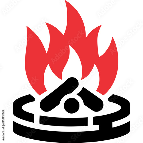 Fire Pit Icon Vector