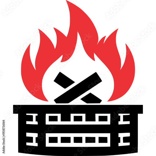 Fire Pit Icon Vector