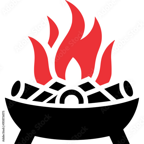Fire Pit Icon Vector