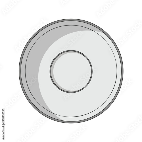 Modern Realistic Compact Disc with Glossy Surface and Clear Center