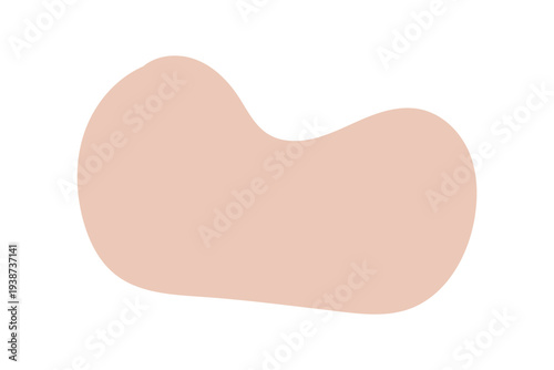 Minimal peach organic blob shape