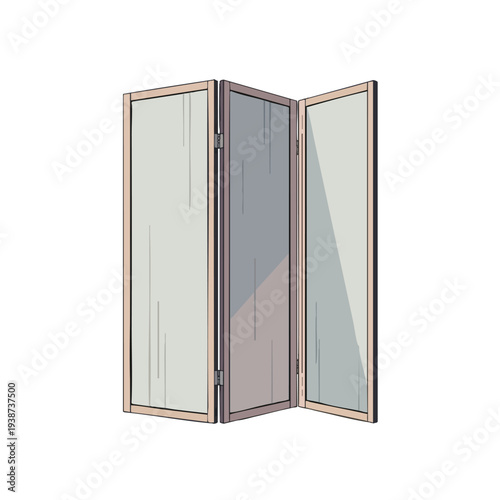 Modern Folding Privacy Screen for Home and Office Decor