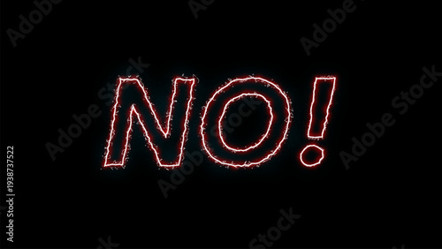 No Glowing Neon Text on Black Background