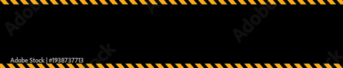 Warning yellow black red diagonal stripes line. Safety stripe warning caution hazard danger road vector sign symbol. Long danger ribbon. Vector illustration on white background. EPS file 112.