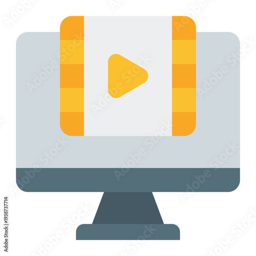 Video editing Flat Icon. Film production tool symbol. Creative media and post production Flat Icon
