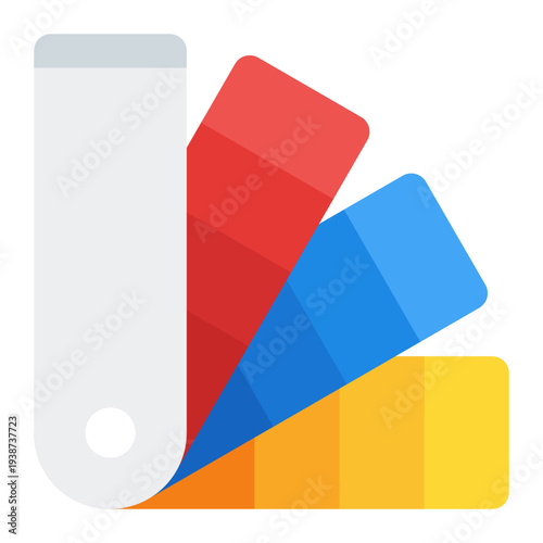 Pantone Flat Icon. Color system symbol. Graphic design palette and creativity Flat Icon