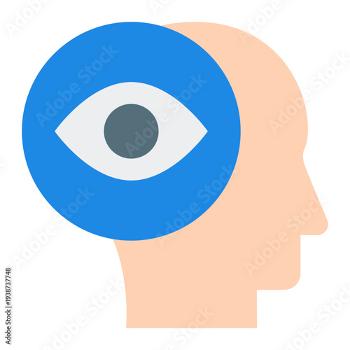 Focus Flat Icon. Attention symbol. Creative productivity and design concentration Flat Icon