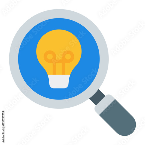 Find solution Flat Icon. Problem solving symbol. Creative thinking and innovation strategy Flat Icon