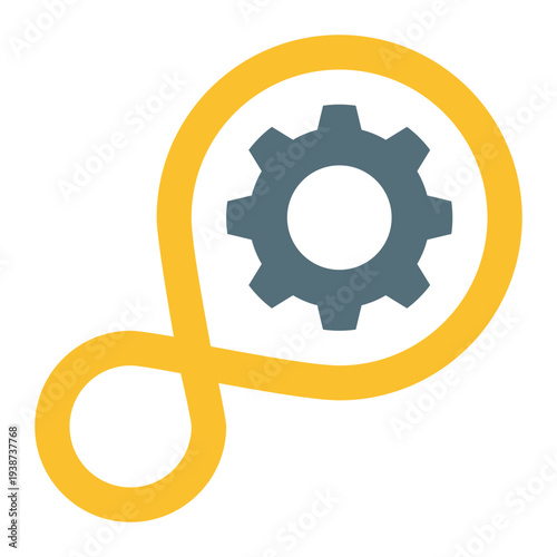 Dynamic Flat Icon. Motion and progress symbol. Creative energy and innovation concept Flat Icon