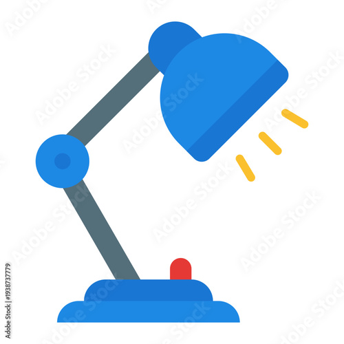 Desk lamp Flat Icon. Workspace lighting symbol. Creative desk and design inspiration Flat Icon
