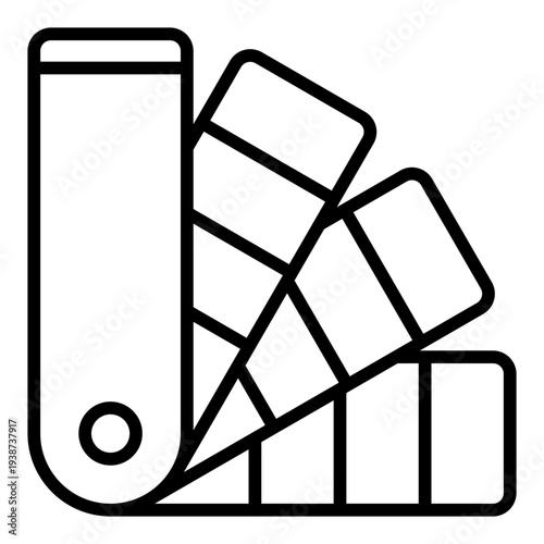 Pantone Line Icon. Color system symbol. Graphic design palette and creativity Line Icon