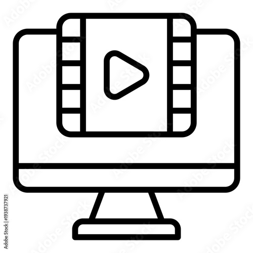 Video editing Line Icon. Film production tool symbol. Creative media and post production Line Icon