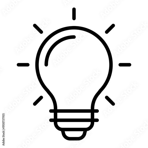 Light bulb Line Icon. Idea concept symbol. Innovation and creative thinking Line Icon