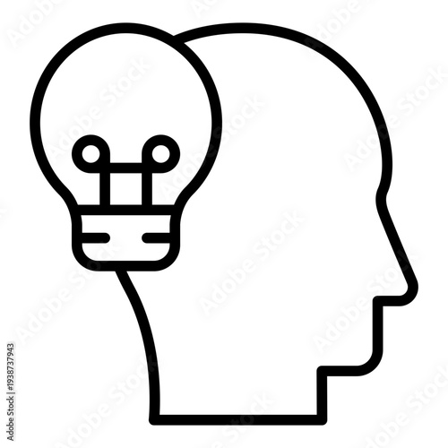 Inspiration Line Icon. Motivation symbol. Creative thinking and design influence Line Icon