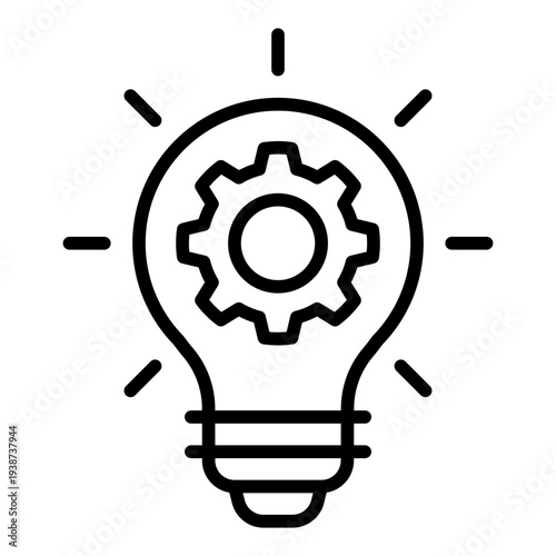 Innovation Line Icon. New idea symbol. Technology and creative breakthrough Line Icon