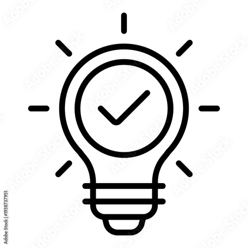 Idea Line Icon. Innovation concept symbol. Creative thinking and brainstorming Line Icon