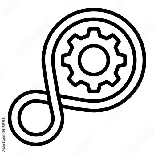 Dynamic Line Icon. Motion and progress symbol. Creative energy and innovation concept Line Icon