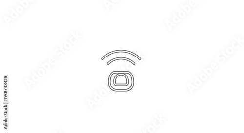 Wireless Signal Icon Outline, Wi-Fi Symbol, Network Connection Concept