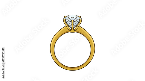 Gold ring jewelry icon