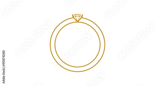 Gold ring jewelry icon