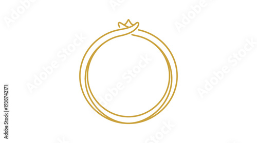 Gold ring jewelry icon