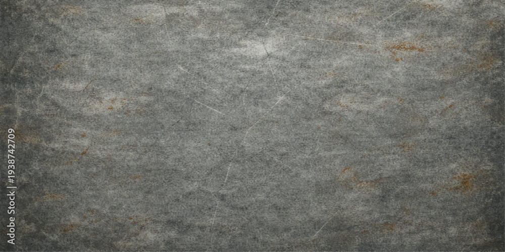 Fototapeta premium A dark vintage background design featuring a seamless blend of black leather and old paper textures over a rough, aged grey concrete wall surface with a dirty grunge pattern
