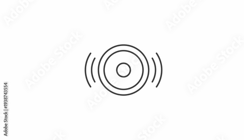 Sound Speaker Icon with Sound Waves, Audio Symbol, Music and Noise Concept