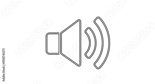 Sound Wave Icon, Speaker Symbol, Audio Volume Symbol, Music Icon, Sound Level Indicator