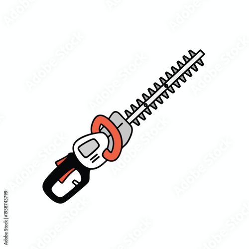 Electric Hedge Trimmer Illustration