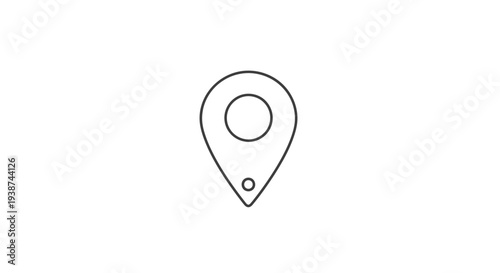 Simple Outline Map Pin Icon, Location Marker Symbol, Navigation and GPS Concept