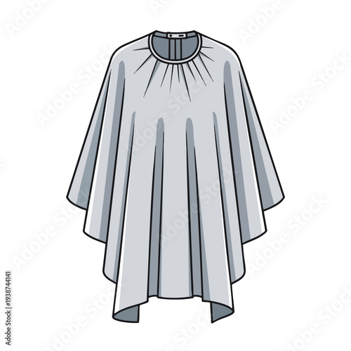 Simple White Cloak Illustration